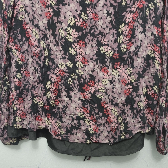 Polo Ralph Lauren women's button-up blouse size XL floral black - Picture 9 of 9